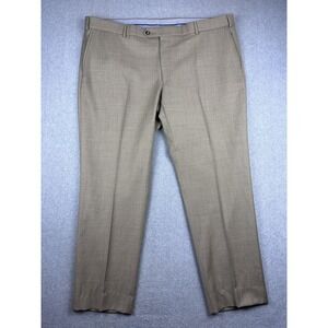 Ballin Dress Pants Mens 44x31 Beige Super 120s Wool Comfort EZE Straight Formal